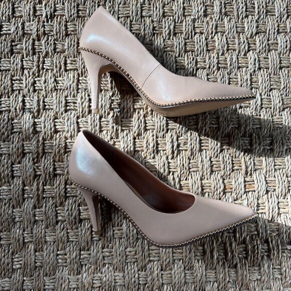 Coach Samantha leather pointed stiletto pumps in Pale Blush NWOT - Picture 7 of 12